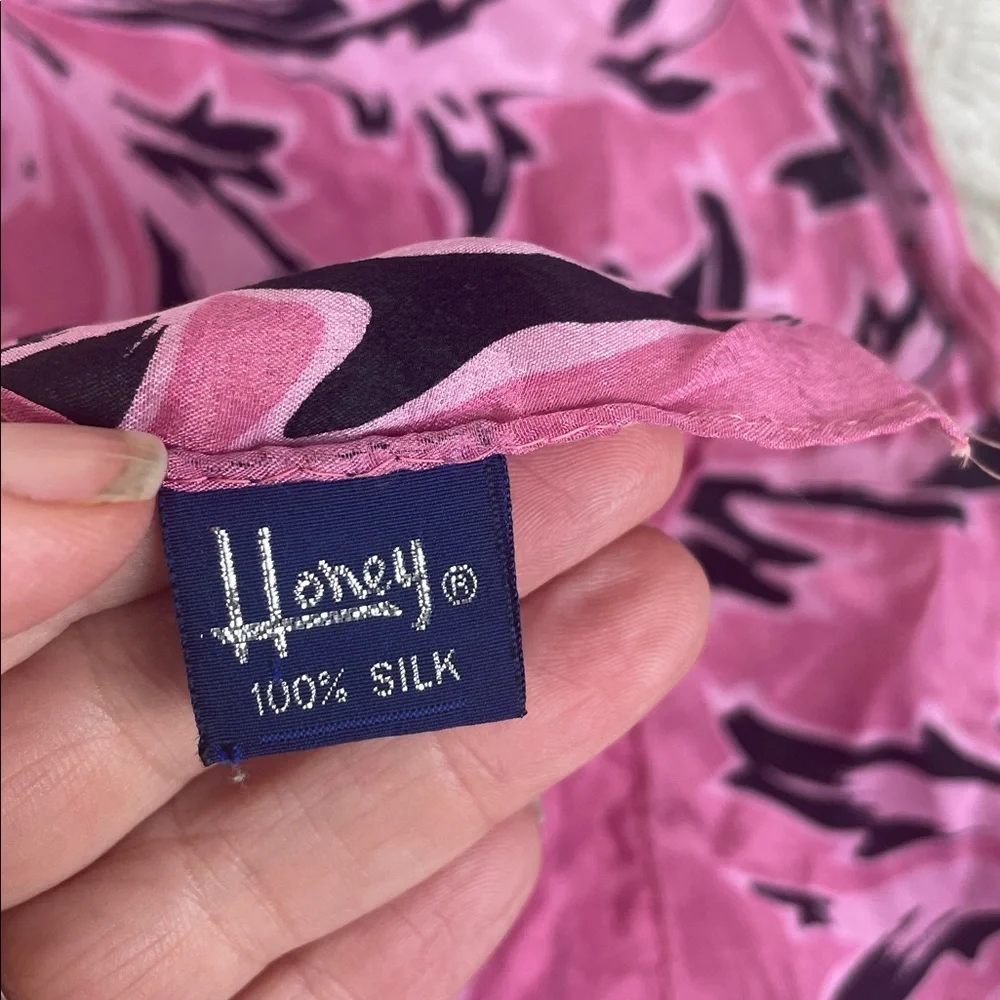 Honey Rectangular Silk Scarf - Picture 7 of 7